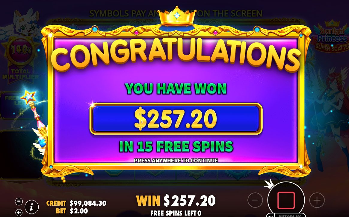 Free Spins-läge med TOTAL MULTIPLIER i bilden