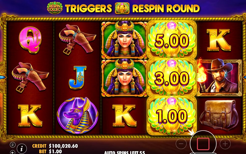 Money Collect: pengarsymboler på rulle 1 till 4