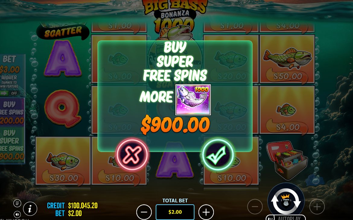 Bonusläget med MONEY FISH-värden synliga på rullarna