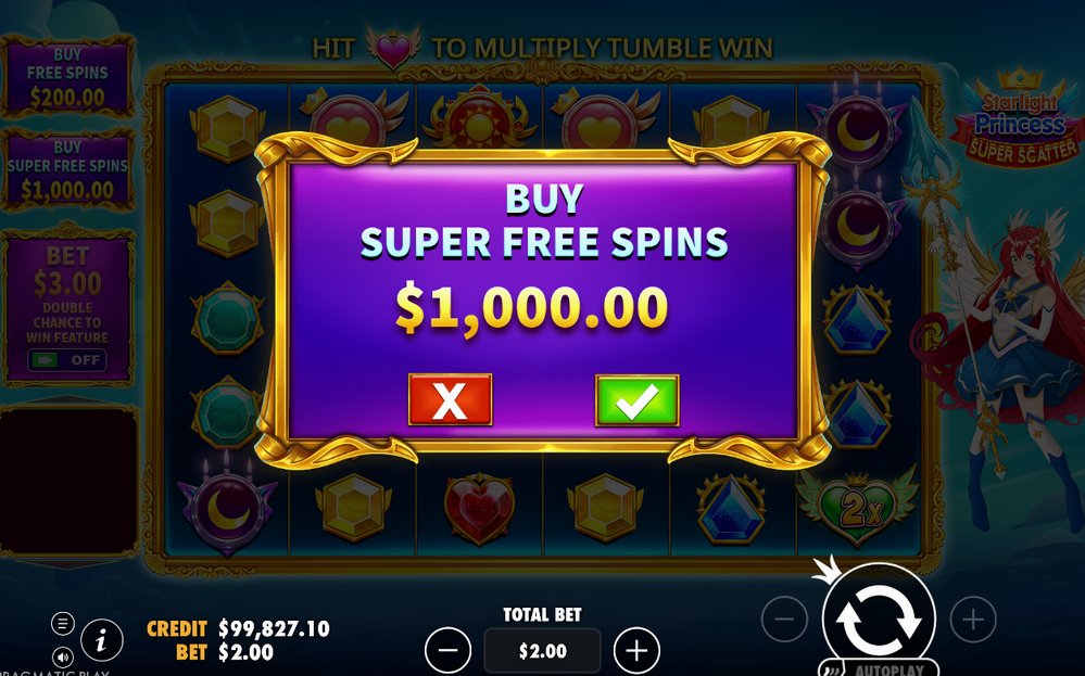 Super Free Spins med rubriken HIT TO MULTIPLY TUMBLE WIN